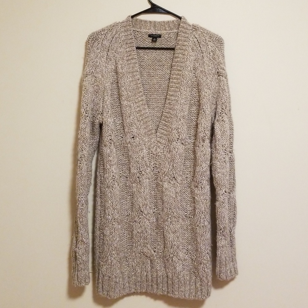 Ann Taylor V-Neck Long Cardigan/Sweater